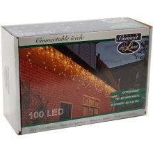 100 lamps LED ijspegelverlichting warm wit, koppelbaar, 400x35cm lampjes, Connectable Deluxe - afbeelding 4