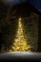 Fairybell licht kerstboom 200CM, 240 LED warm wit, met mast en bodemkruis - afbeelding 1