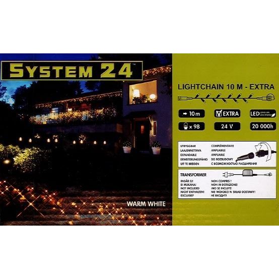 System-24 koppelbare verlichting 98 lamps warm wit, 10 meter